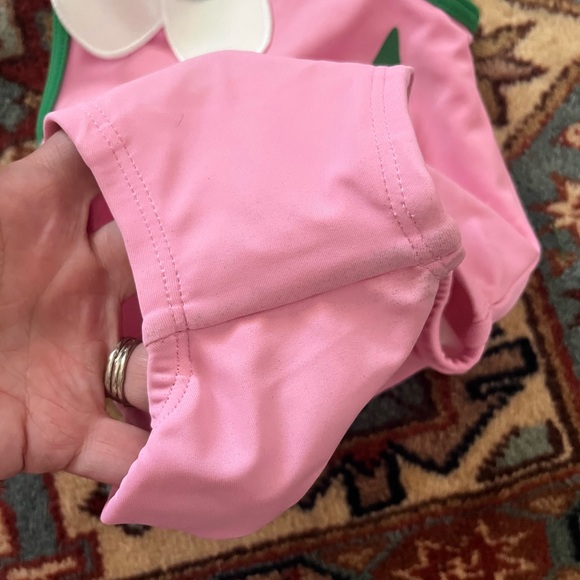 Hanna Andersson baby flower floral swimsuit one piece pink 60 3-6m like new - Picture 4 of 7